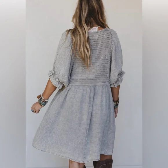 Easel Women's Dress in Mineral Wash Ash color - Picture 5 of 8